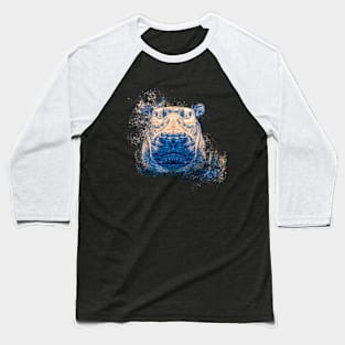 Hippo Art Distorsion Baseball T-Shirt